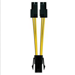 Nanocable Cable Alimentación 4PIN/H-4+4PIN/M, 15 c