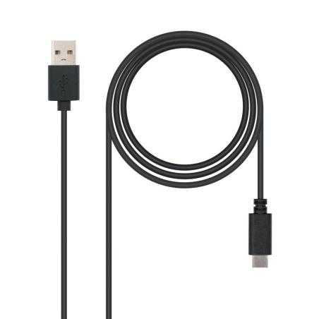 Nanocable Cable USB 2.0 3A Tipo USB-C/M-A/M 1 M