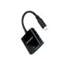Nanocable Conversor USB-C/M a VGA/H Negro 10cm Nanocable Conversor USB-C/M a VGA/H Negro 10cm