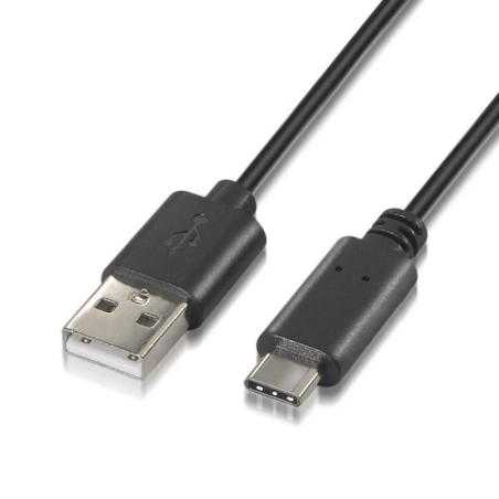 Aisens Cable USB 2.0 3A USB-C/M-A/M negro 1.0m