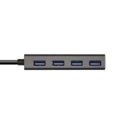 Aisens Hub USB 3.1 USB-C/M-4xTipo A/H gris, 15cm