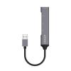 Aisens Hub USB 3.0 tipo A/M-4xtipo A/H gris 10cm