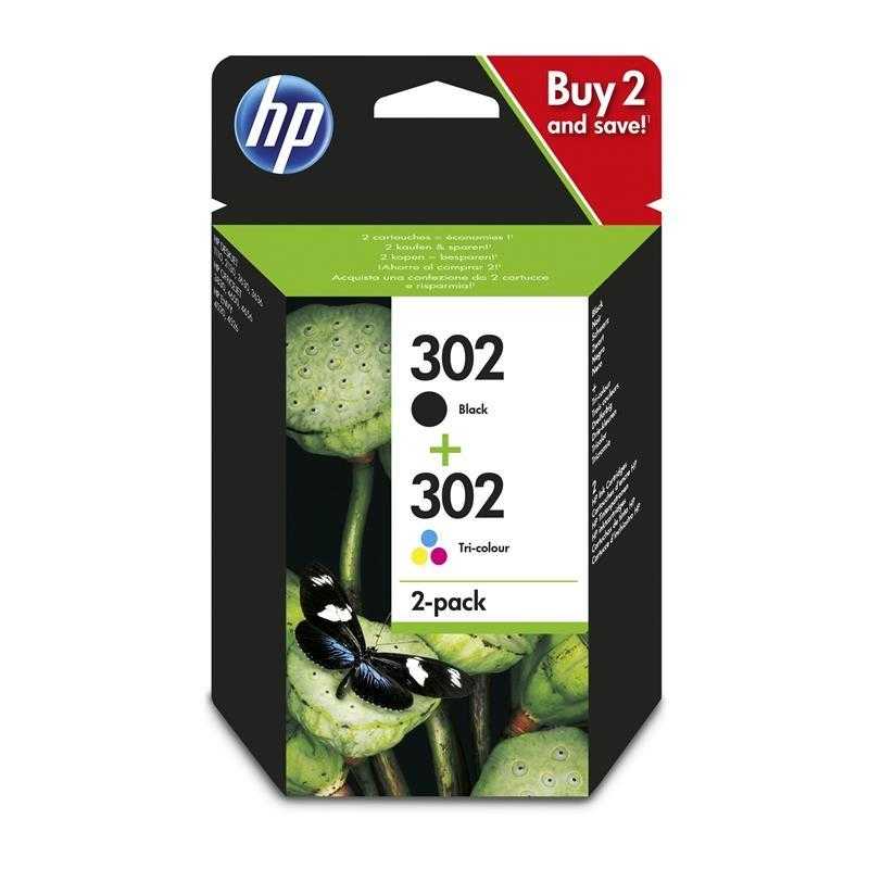 HP Cartucho Multipack 302 Negro+ Color