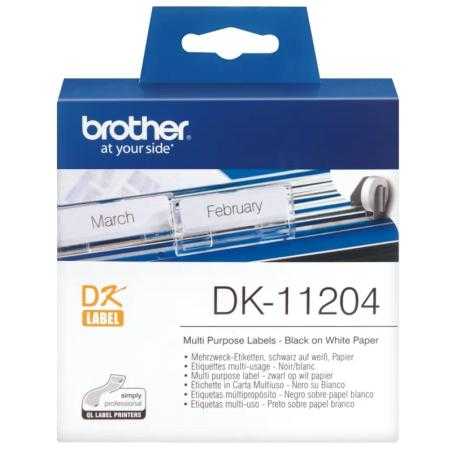 Brother Etiquetas DK11204 Multiuso 17x54 mm 400 ud