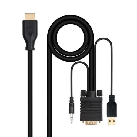 Nanocable Conversor VGA+Audio a HDMI M-M 1,8 m