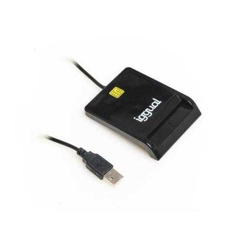 iggual Lector tarjetas ID DNI SIP USB 2.0 negro