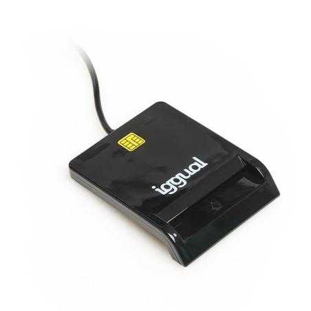 iggual Lector DNI SIP tarjetas ID USB 2.0 negro