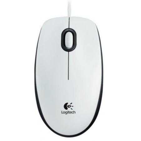 Logitech B100 Ratón Blanco OEM