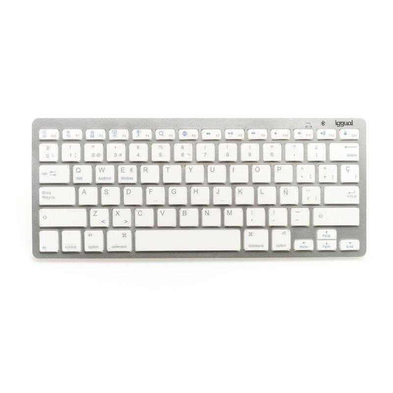 iggual Teclado Bluetooth Slim TKL-BT plata