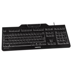 Cherry Teclado+lector chip integrado (DNIe) Negro