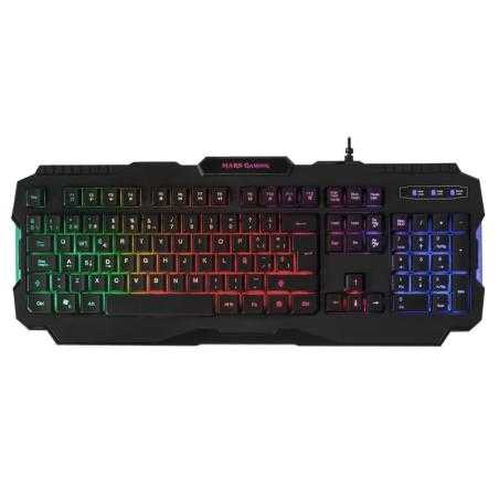 Mars Gaming MRK0 Tec. Gaming 3 Modos RGB Rainbow