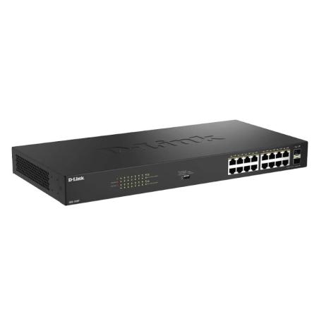 D-Link DGS-1018P/E Switch 16xGbE PoE+ 2xSFP