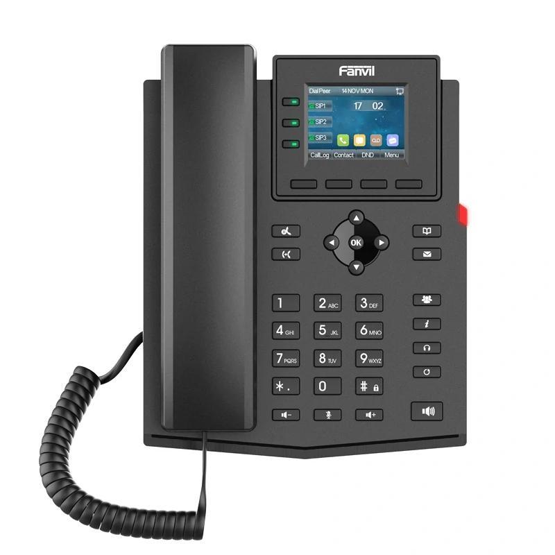 Fanvil X303P, 4 líneas SIP, con PoE, sin PSU Fanvil X303P, 4 líneas SIP, con PoE, sin PSU