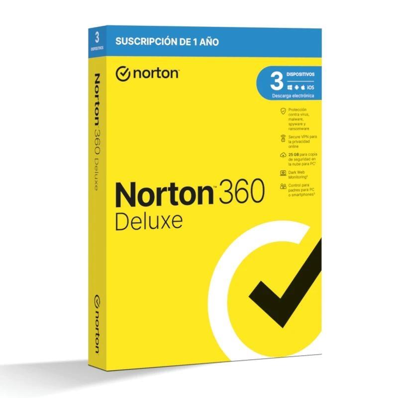 NORTON 360 Deluxe 25GB ES 1us 3 dispositivos 1A NORTON 360 Deluxe 25GB ES 1us 3 dispositivos 1A