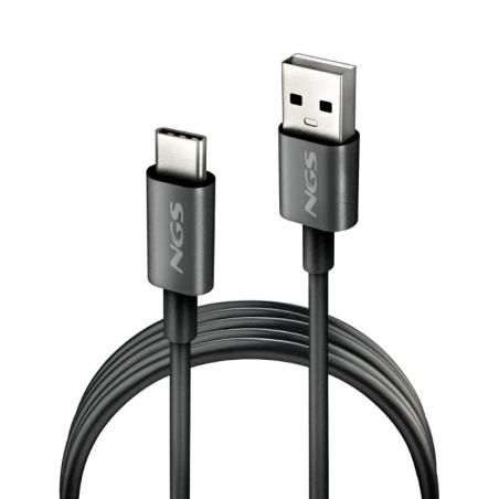 NGS CABLE CARGA RAPIDA USB-A A USB-C 1M NEGRO