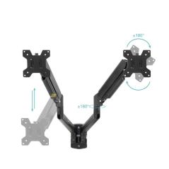 Tooq Soporte Pared LP1434TNR-B 2 brazo 13-34 Negro