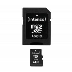 Intenso 3413490 Micro SD clase 10 64GB c/adapt