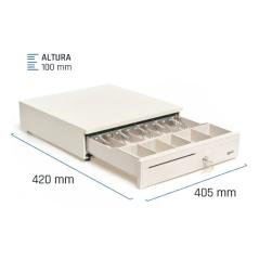 iggual Cajón portamonedas IRON-30W 42cm 5+5 blanco