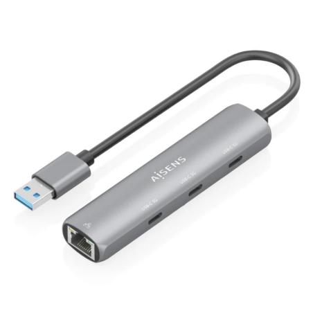 Aisens USB-A 3.0 Dock a RJ45 Hub 3xUSB-C 15cm