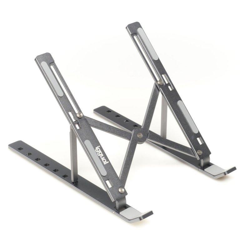 iggual Soporte elevador plegable portátil 17" gris iggual Soporte elevador plegable portátil 17" gris