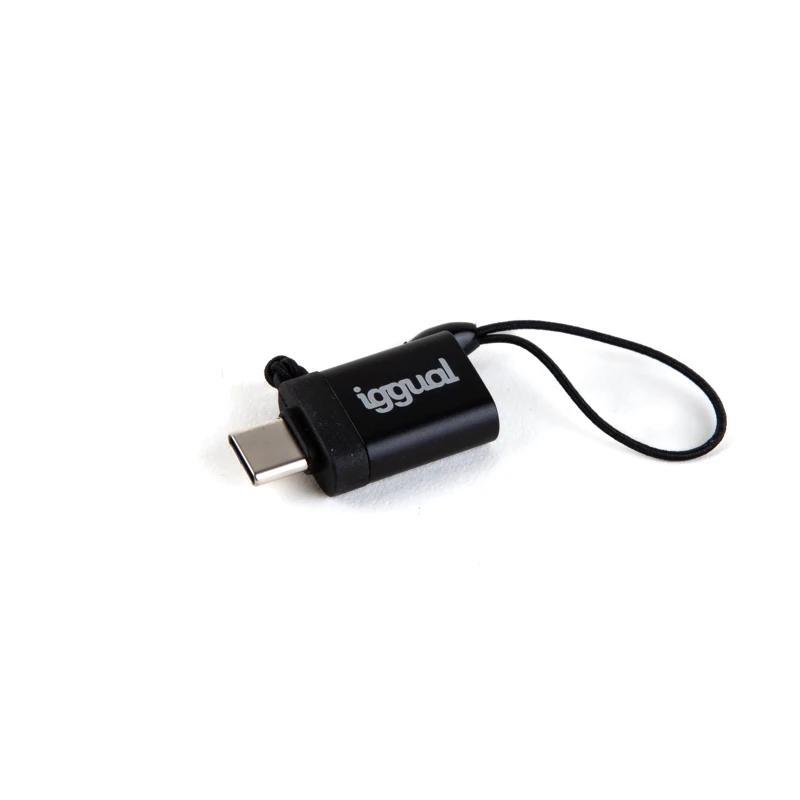 iggual Adaptador USB OTG tipo C a USB-A 3.1 negro iggual Adaptador USB OTG tipo C a USB-A 3.1 negro
