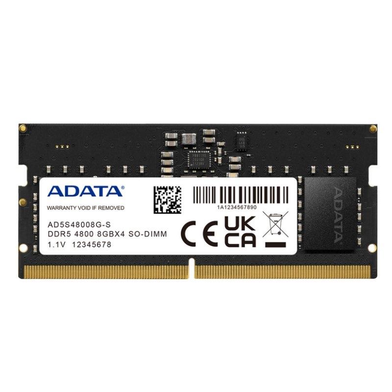 ADATA RAM AD5S48008G-S SO DIMM 8GB 4800Mhz DDR5 ADATA RAM AD5S48008G-S SO DIMM 8GB 4800Mhz DDR5