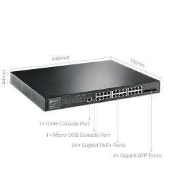 TP-Link TL-SG3428MP Switch 24xGB PoE L2 4xSFP Rack