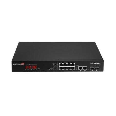 Edimax GS-5210PL Switch 10xGb PoE+ 2xSFP Surve