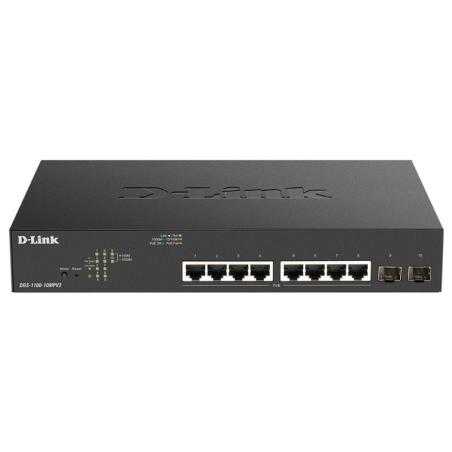 D-Link DGS-1100-10MPV2/E Switch 8xGb PoE+ 2xSFP