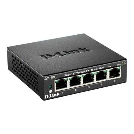 D-Link DES-105 Switch 5x10/100Mbps Metal