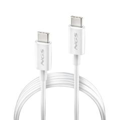 NGS CABLE CARGA RAPIDA USB-C A USB-C 1M BLANCO