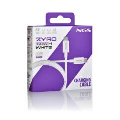 NGS CABLE CARGA RAPIDA USB-C A USB-C 1M BLANCO