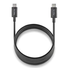 NGS CABLE CARGA RAPIDA USB-C A USB-C 1M NEGRO