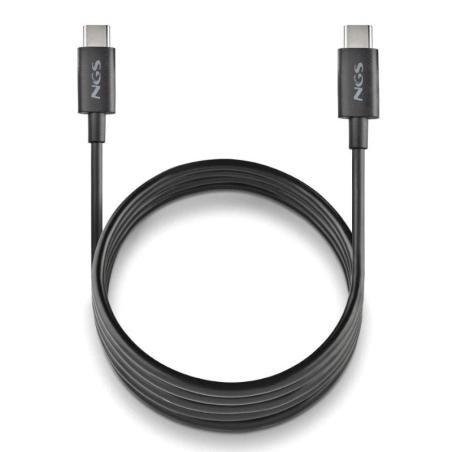 NGS CABLE CARGA RAPIDA USB-C A USB-C 1M NEGRO