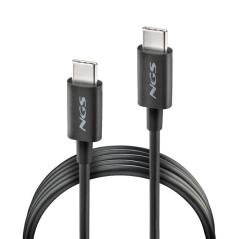 NGS CABLE CARGA RAPIDA USB-C A USB-C 1M NEGRO