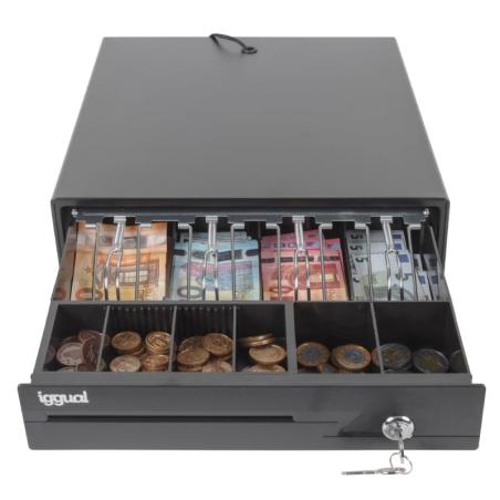 iggual Cajón Portamonedas IRON-10 38cm 4+6 negro