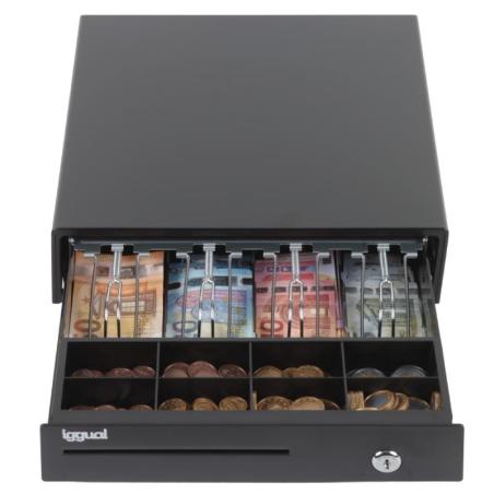 iggual Cajón Portamonedas IRON-15 37cm 4+8 negro