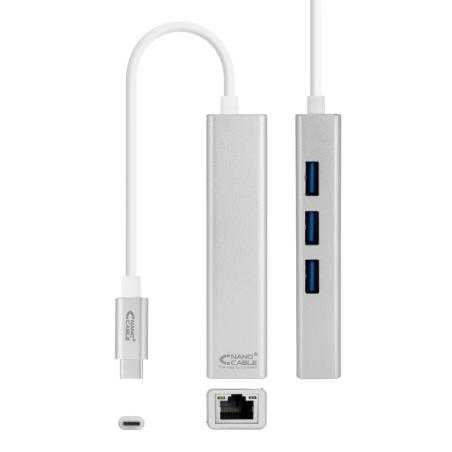 Nanocable Conversor USB-C Ethernet +3xUSB 3.0