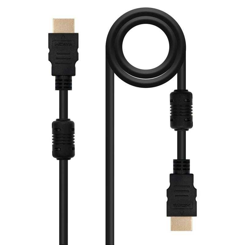 Nanocable Cable HDMI con ferrita, M-M, negro, 10m