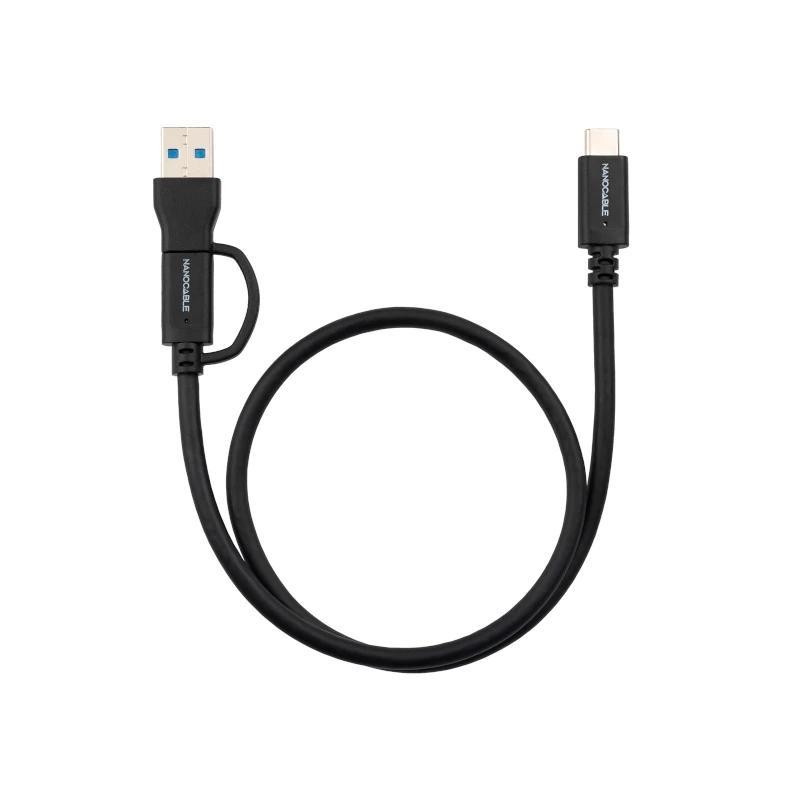 Nanocable Cable USB-C+USB-A/USB-C 3.2 GEN2 3 M Nanocable Cable USB-C+USB-A/USB-C 3.2 GEN2 3 M