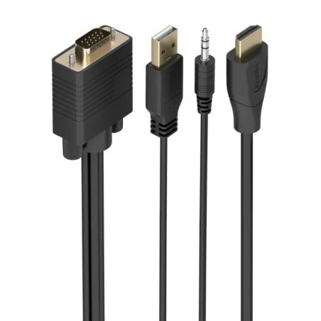 Aisens Cable Conversor HDMI a SVGA y Audio 1.5m