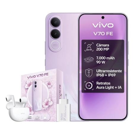 VIVO V70 FE 8Gb 512Gb Bundle Ch90w+ Buds3 Purple