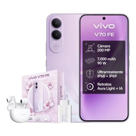 VIVO V70 FE 8Gb 256Gb Bundle Ch90w+ Buds3 Purple