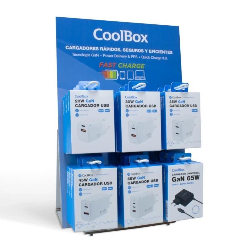 COOLBOX PACK 12 CARGADORES GAN2 + EXPOSITOR COOLBOX PACK 12 CARGADORES GAN2 + EXPOSITOR