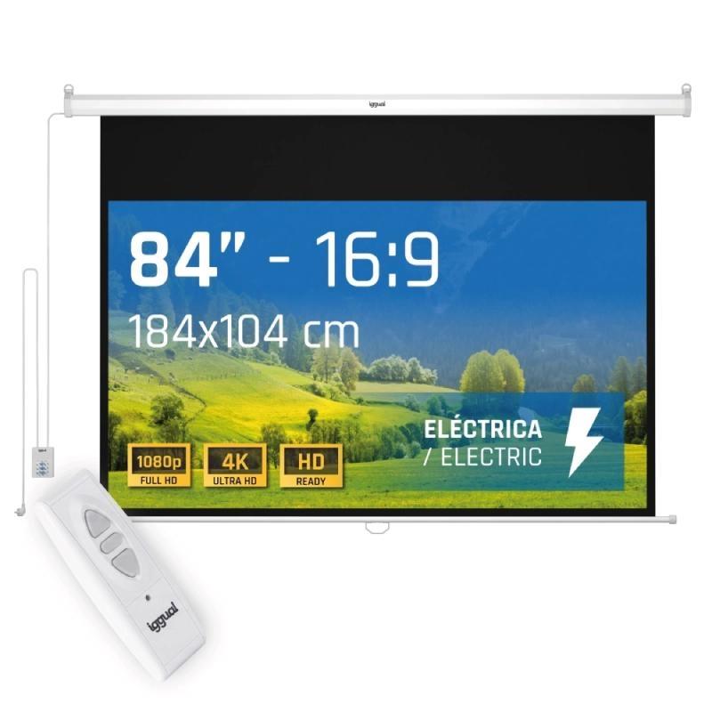 iggual Pantalla eléctrica 16:9 84" 184x104 cm
