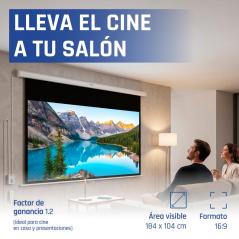 iggual Pantalla eléctrica 16:9 84" 184x104 cm