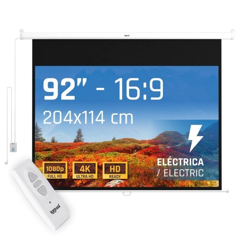 iggual Pantalla eléctrica 16:9 92" 203x114 cm