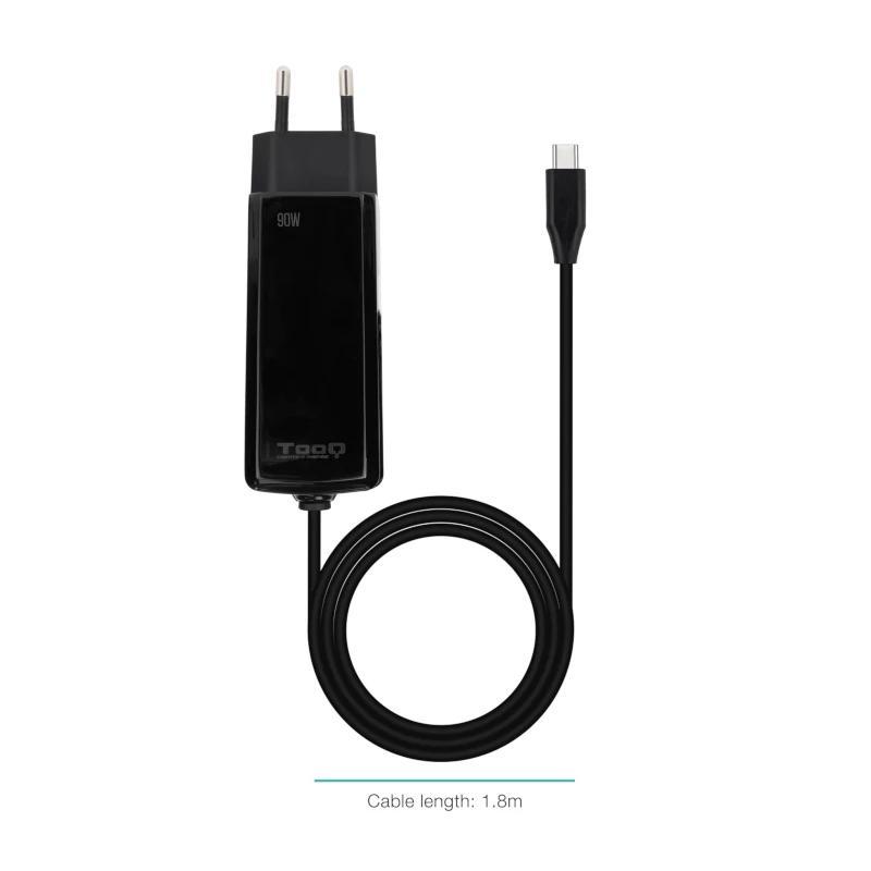 Tooq Cargador portátil GAN USB-C PD 90W Cúbico Tooq Cargador portátil GAN USB-C PD 90W Cúbico