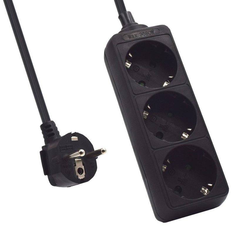 Ewent Ew3959 Regleta 3 tomas Negro Ewent Ew3959 Regleta 3 tomas Negro
