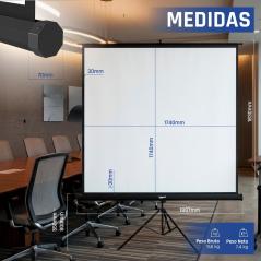 iggual Pantalla 100" 180x180 cm 1:1 trípode+bolsa
